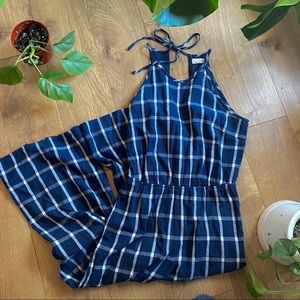 (SOLD) blue gingham jumpsuit